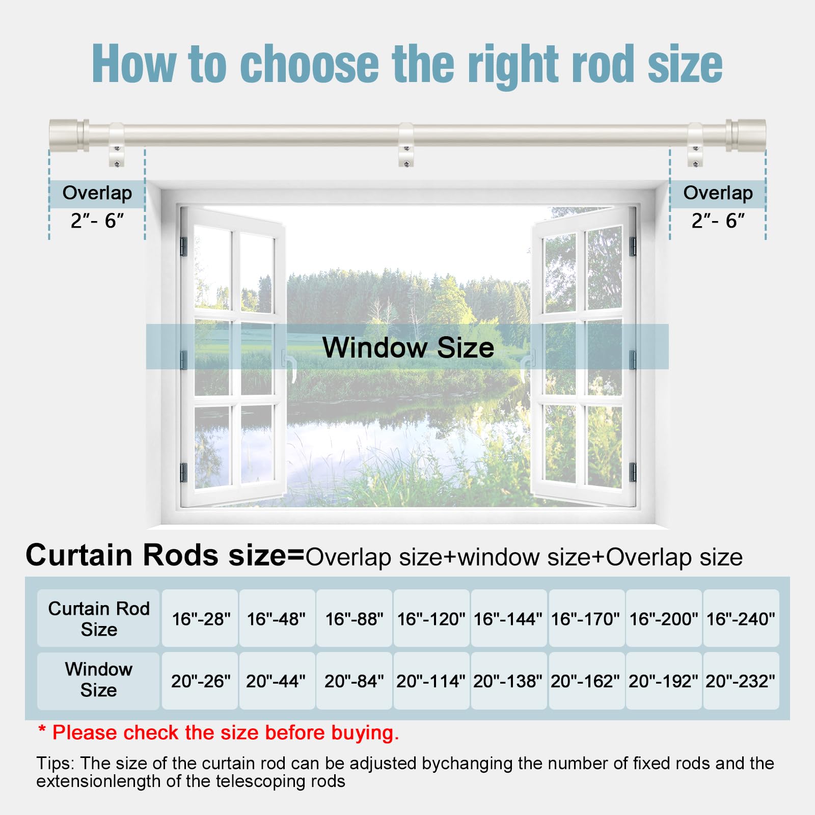 Byondeth rod holding heavy curtains to show strong load-bearing capability