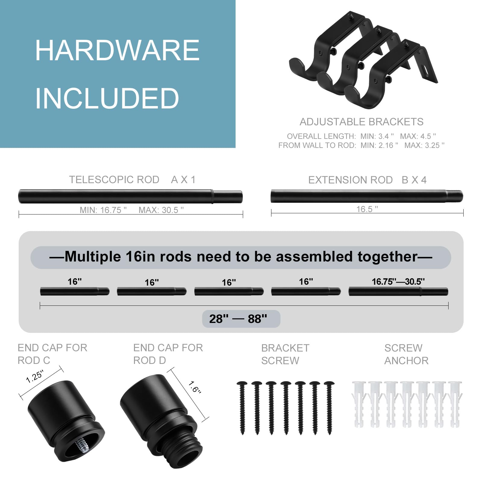 Byondeth next to a ruler scale comparison conveying adjustable length and sizing clarity