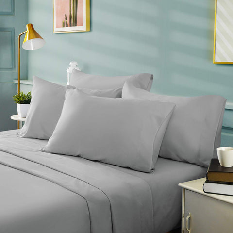 BYSURE close-up of light gray microfiber weave highlighting soft texture and durability