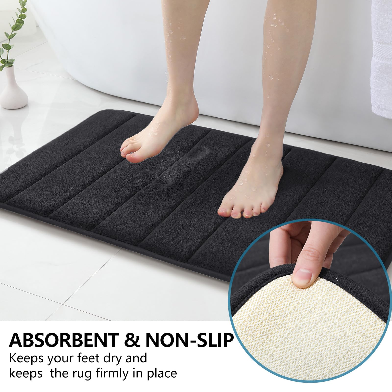 BYSURE cross-section of memory foam showing cushioned support and rebound