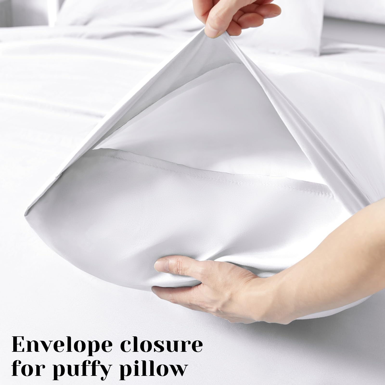 BYSURE pillowcase seam close-up highlighting durable stitching for lasting performance