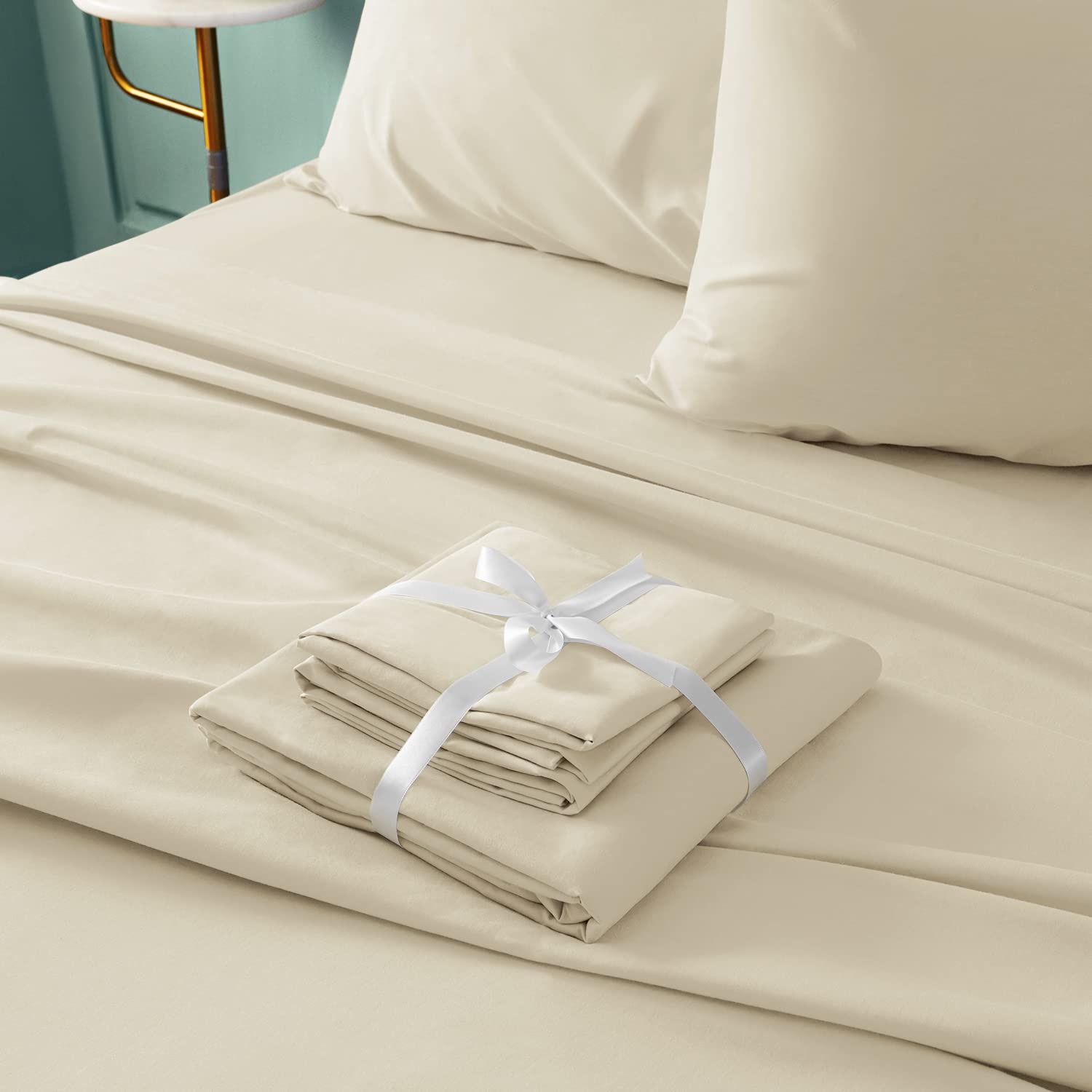 BYSURE four pillowcases laid flat highlighting matching finish and durable stitching