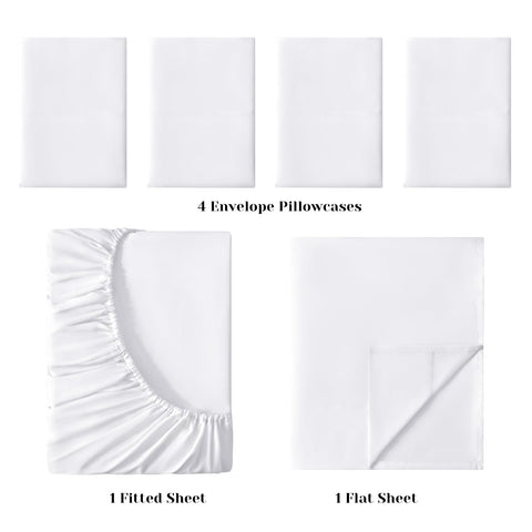 BYSURE pillowcase stack texture detail highlighting double-brushed microfiber for a soft, hotel-like feel