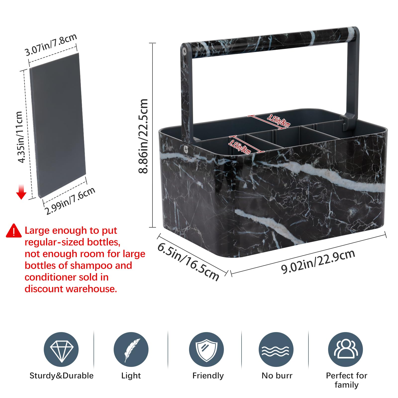 BYUNER handle close-up with ergonomic grip for easy carrying benefit