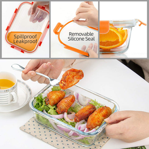 C CREST glass container in oven showing high-temperature durability for baking and reheating