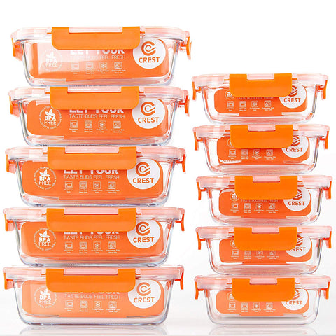 C CREST front packaging showing full 10-pack set and clear glass visibility for quick selection