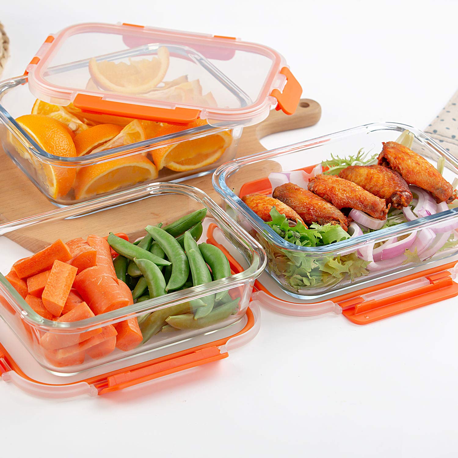 C CREST meal prep container on office desk portraying grab-and-go lunch convenience