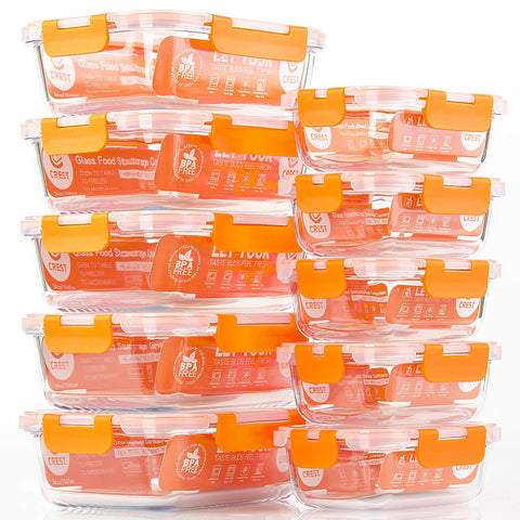 C CREST container held in hand showing size comparison and easy portability for meals