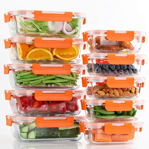 C CREST nested containers on shelf showing compact storage and organized kitchen benefit