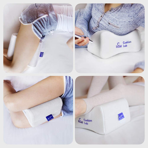 C CUSHION LAB memory foam cross-section highlighting extra dense core for lasting spinal alignment