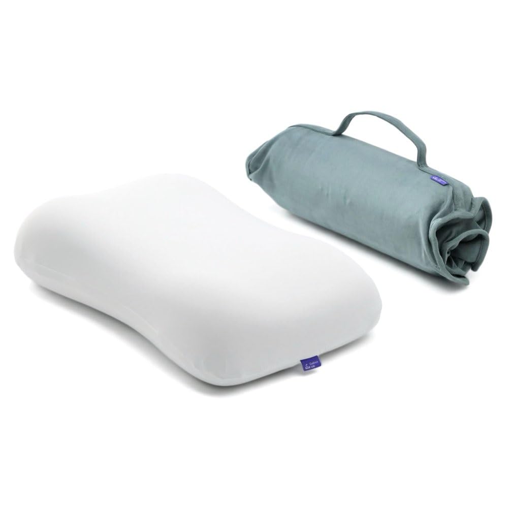 C CUSHION LAB front packaging showcasing travel pillow and wellness green color for convenience