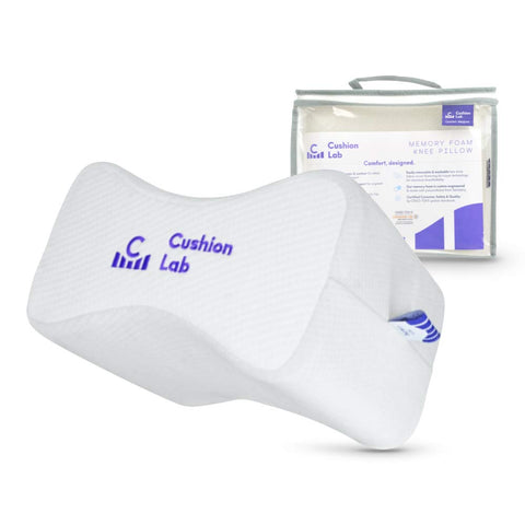 C CUSHION LAB front packaging showing pillow and two-tone cover for clear product identification and appeal