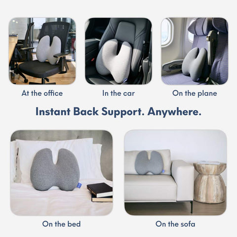 C CUSHION LAB fitted on car seat illustrating stable support during driving