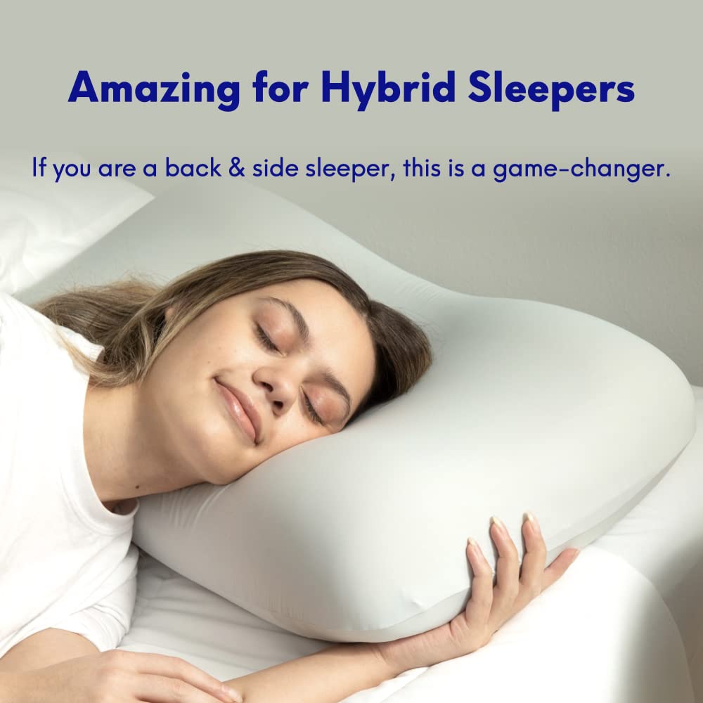 C CUSHION LAB pillow in bed lifestyle scene promoting cooler, comfortable rest