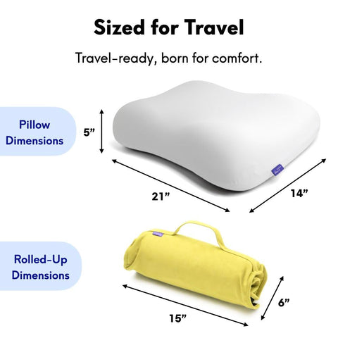C CUSHION LAB pillow supporting a side sleeper demonstrating shoulder and neck alignment benefits