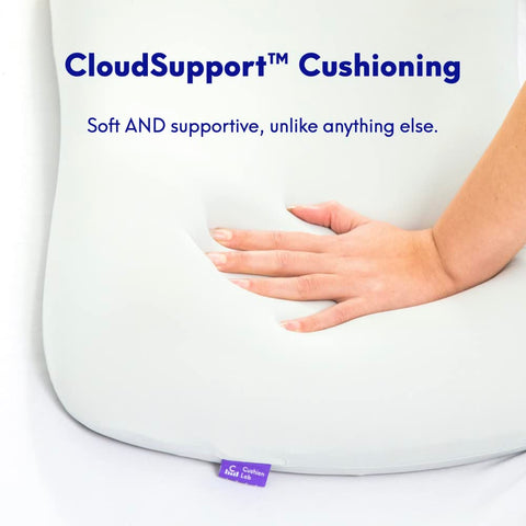 C CUSHION LAB side sleeper demonstration showing shoulder alignment advantage