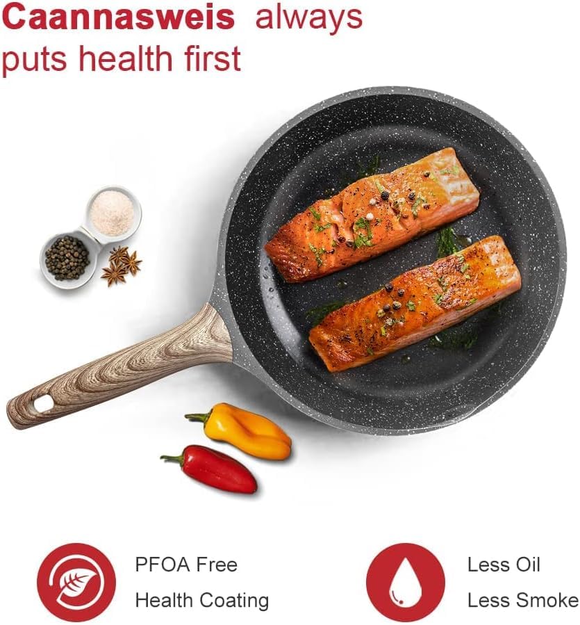 Caannasweis lid seated on pan with steam showing tight fit benefit