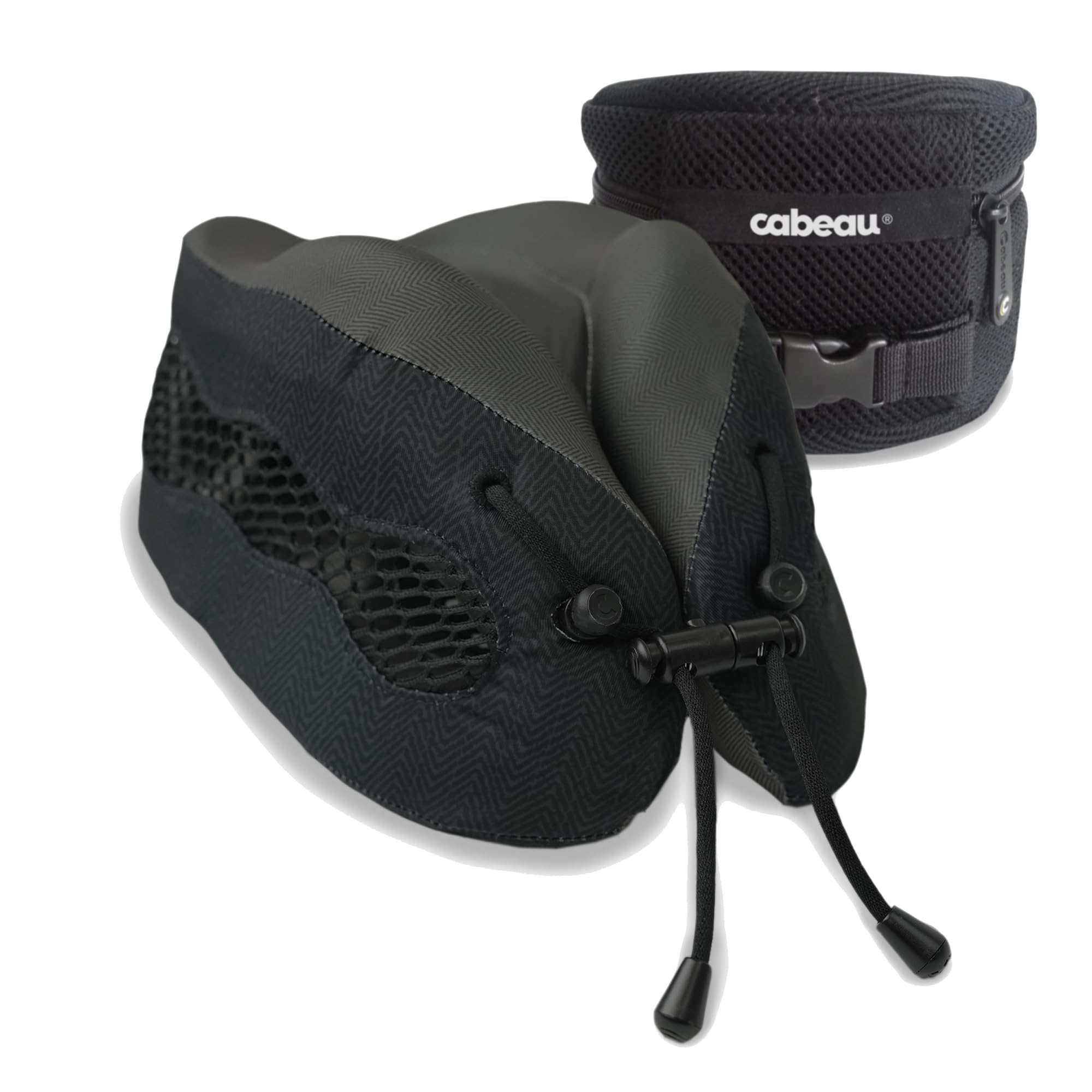 Cabeau Evolution Cool front view showing ergonomic shape and travel-ready benefit