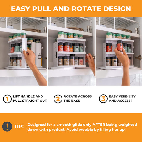 Cabinet Caddy SNAP! magnetic base connection linking two units for expanded storage