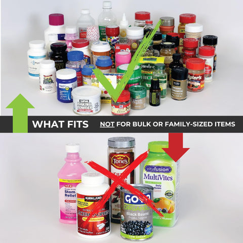 Cabinet Caddy SNAP! small things tray holding odd-sized items to reduce clutter
