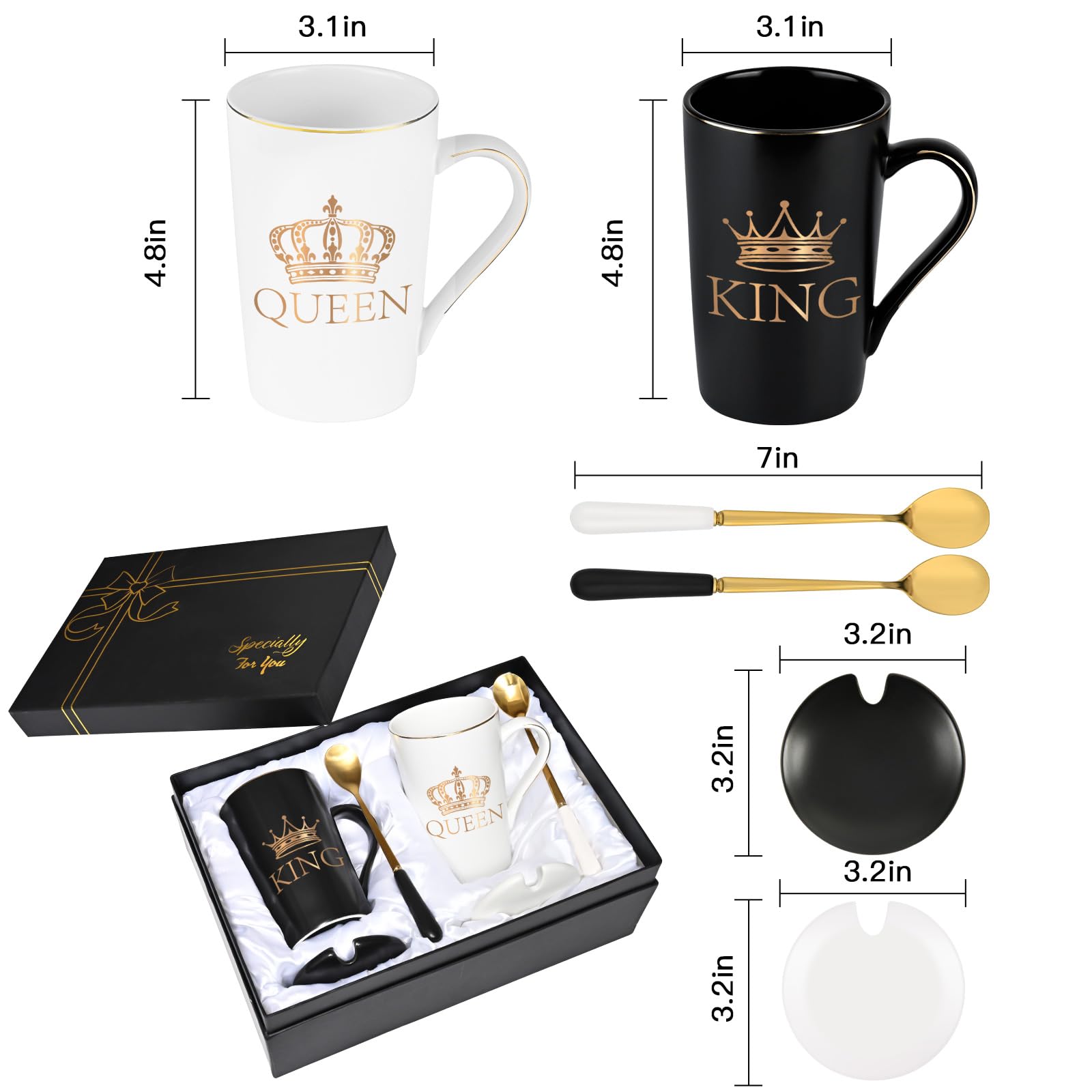 Cabtnca 14 oz mugs next to a measuring cup for clear size comparison benefit