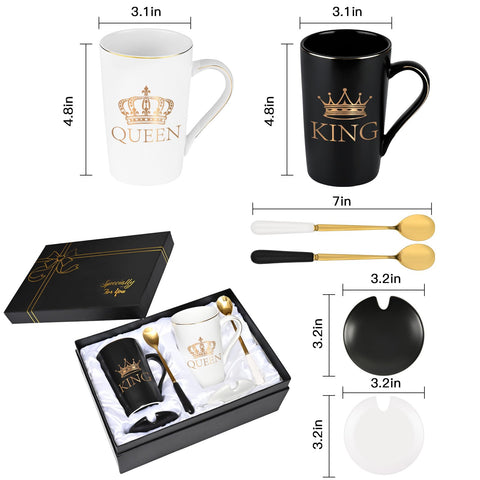 Cabtnca 14 oz mugs next to a measuring cup for clear size comparison benefit