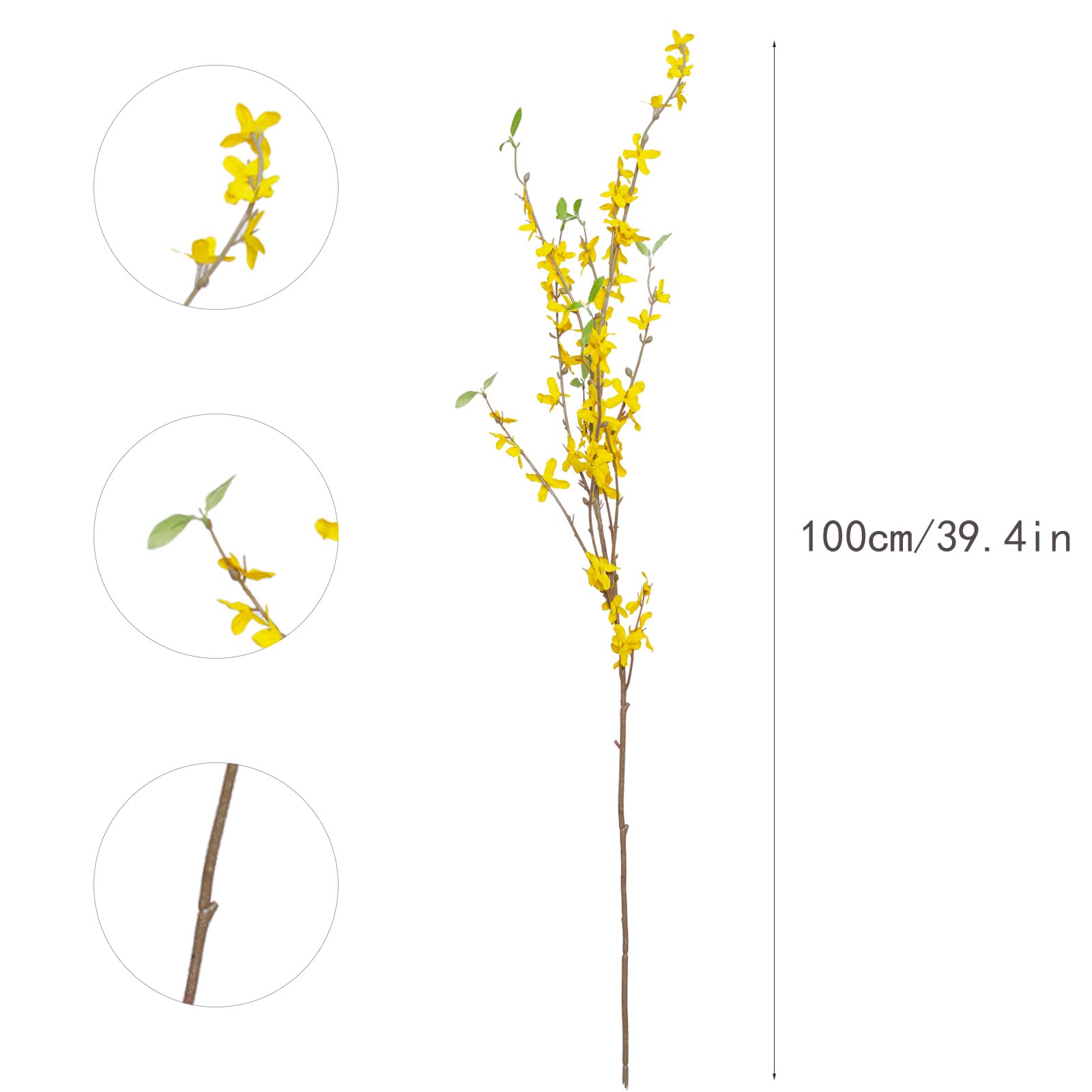 cacise forsythia stem wire detail demonstrating bendable shaping advantage