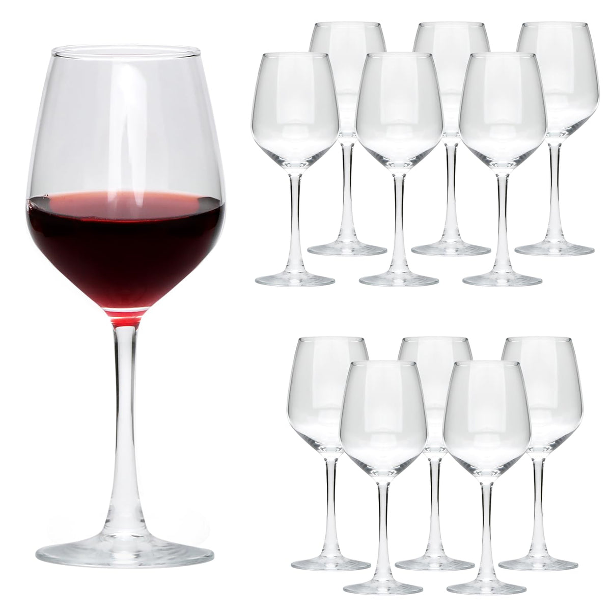 Cadamada front packaging showing all 12 glasses and set benefit