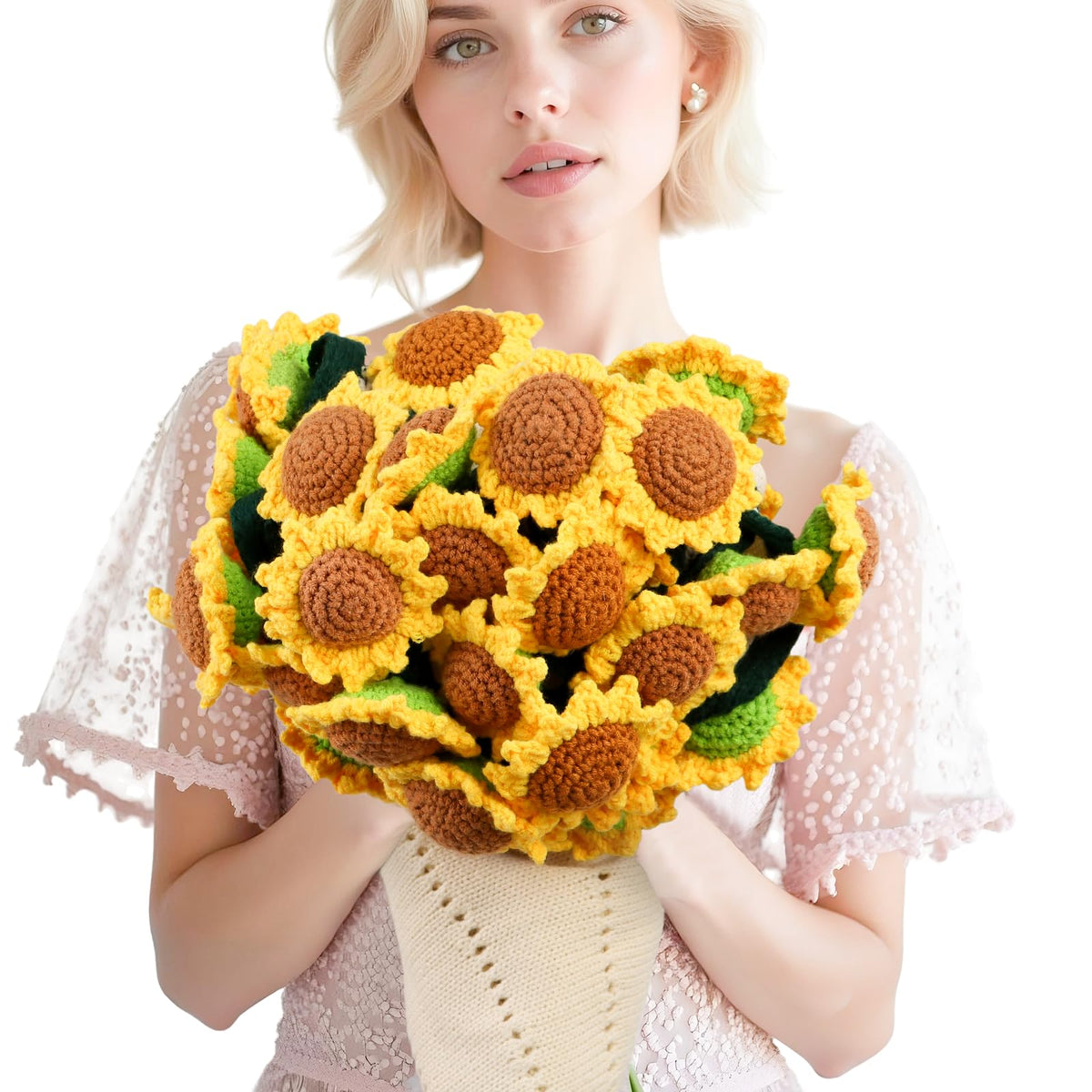 cagulax front view of sunflower blanket showing full floral design and cozy appeal