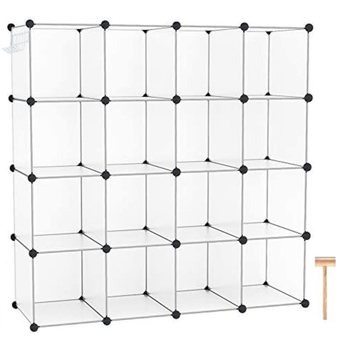 C&AHOME front view of 16 cube organizer showing neat storage benefits