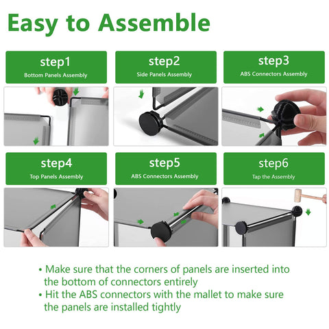 C&AHOME assembly scene with wooden mallet showing easy build advantage