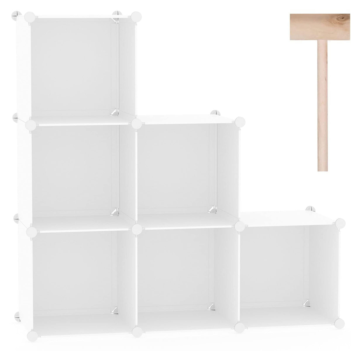 C&AHOME milky 6-cube front view showing organized display and neat storage