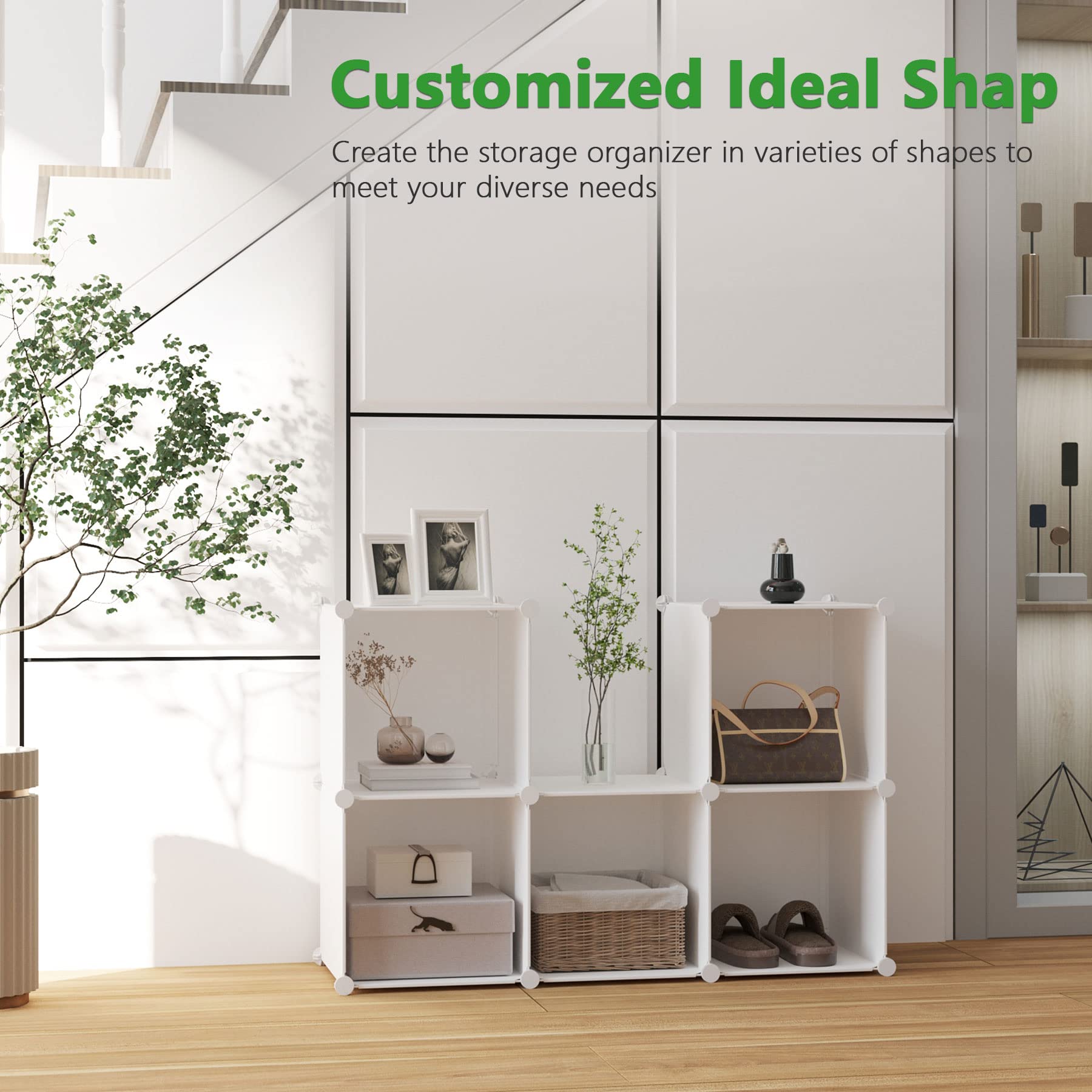 C&AHOME milky used inside closet showing improved clothing storage