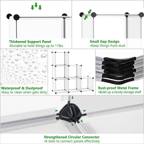 C&AHOME side profile highlighting 12.4 inch shallow depth, saving floor space benefit