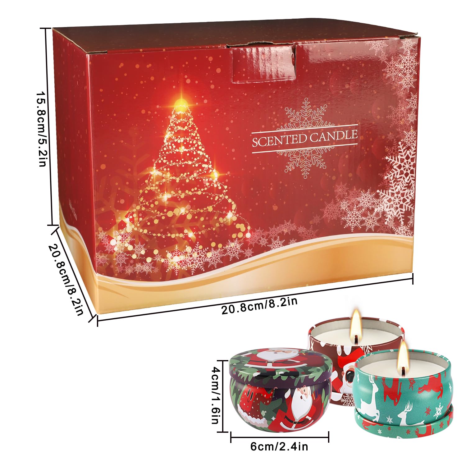CAKETYCG candles in holiday living room lifestyle setting creating inviting atmosphere