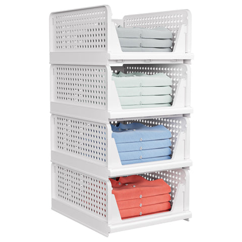 caktraie front pack view showing four stackable baskets and neat storage benefit