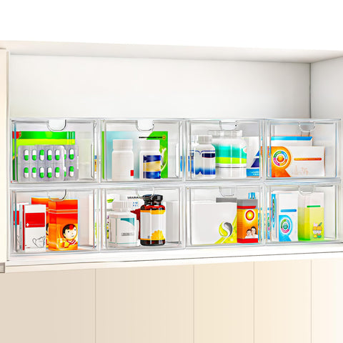 caktraie drawer beside everyday items illustrating compact size and scale