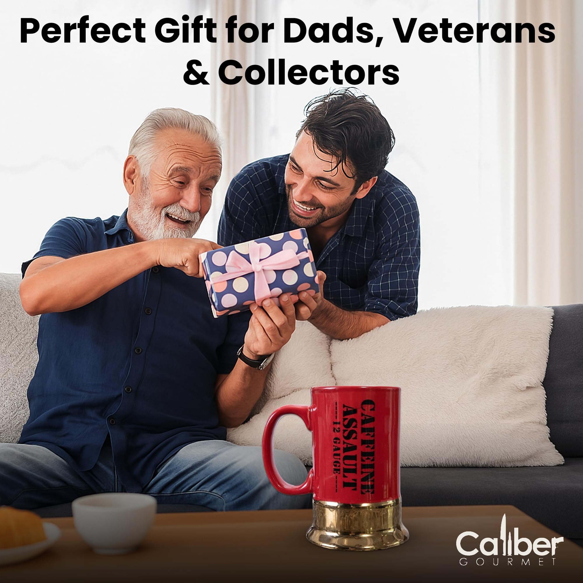 Caliber Gourmet side profile highlighting shotgun shell silhouette and durable ceramic