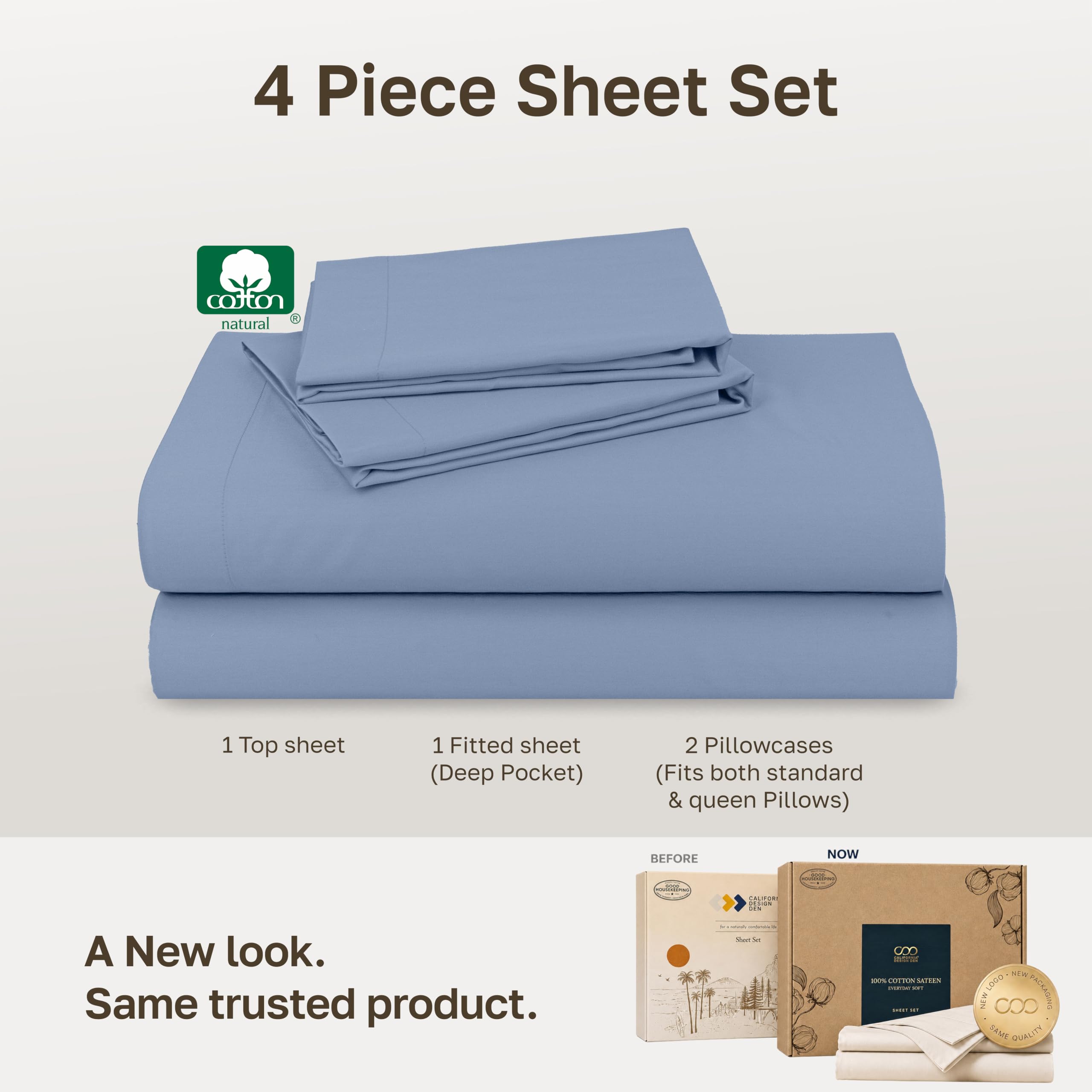 California Design Den pillowcase envelope detail keeps pillows fully covered and tidy