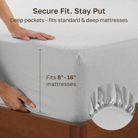 California Design Den elastic edge corner demonstrating snug hold and reduced slipping