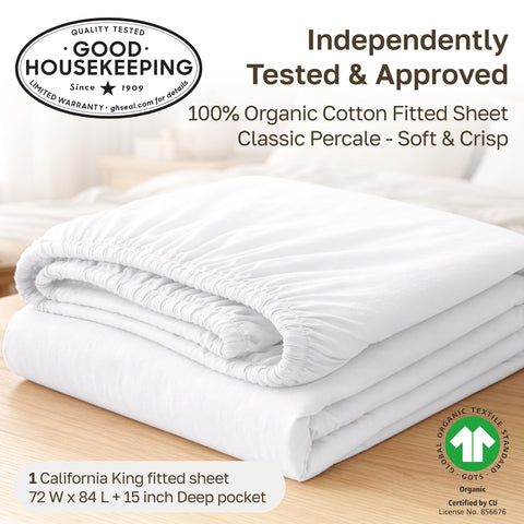 California Design Den deep pocket elastic detail demonstrating secure non-slip fit on mattress