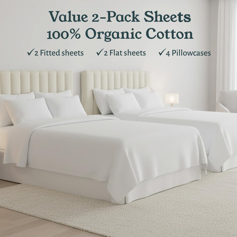 California Design Den deep-pocket fitted sheet close detail demonstrating secure fit