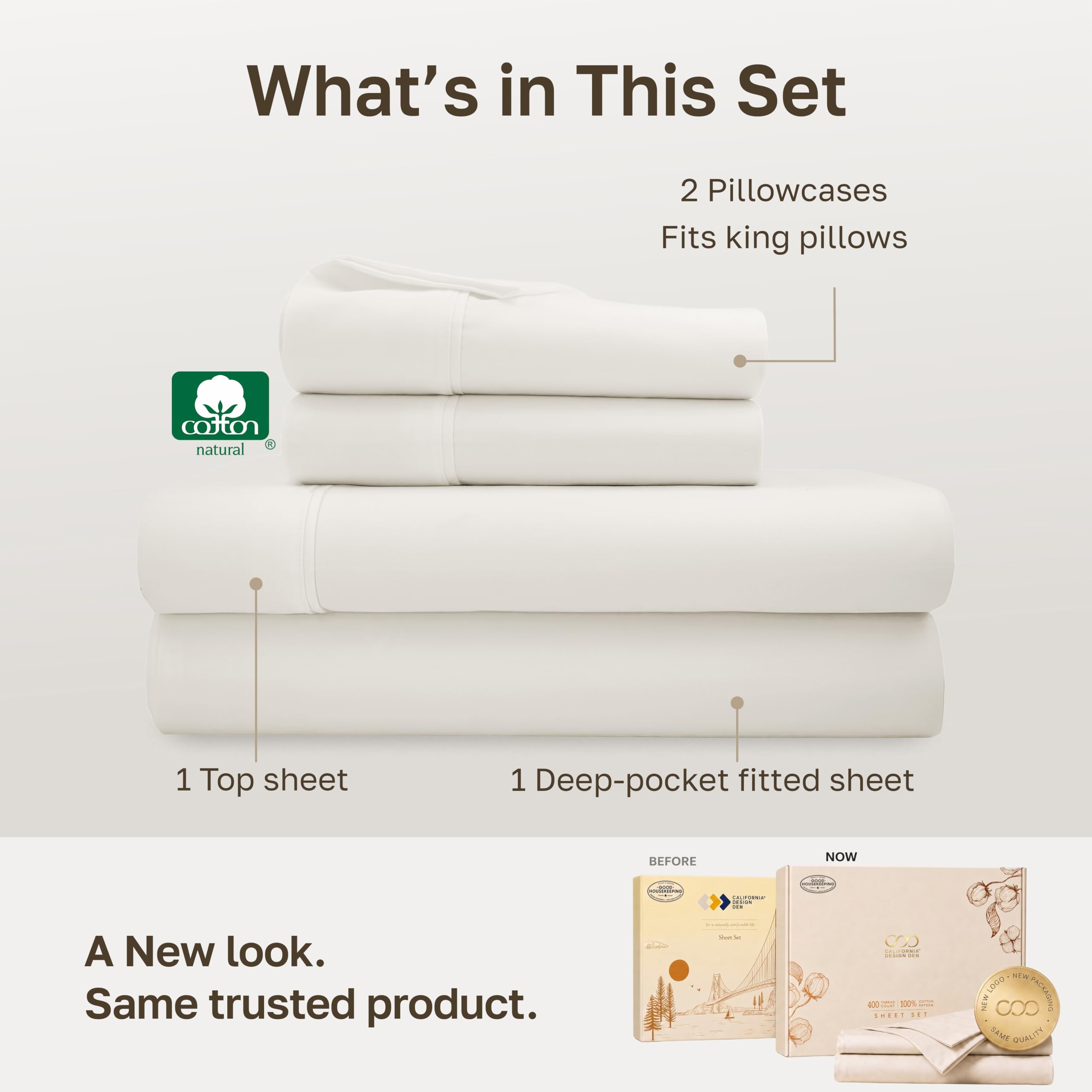 California Design Den fitted sheet deep pocket detail demonstrating secure fit