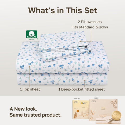 California Design Den fitted sheet deep pocket detail showing secure fit