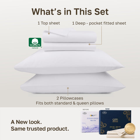 California Design Den fitted sheet deep pocket and elastic demonstrating secure mattress fit