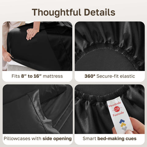 California Design Den flat sheet draped on styled bed showing elegant look benefit