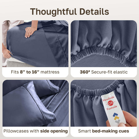 California Design Den flat sheet draped on bed illustrating color and styling flexibility