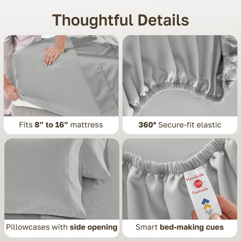 California Design Den flat sheet draped on bed illustrating full coverage and elegant fall