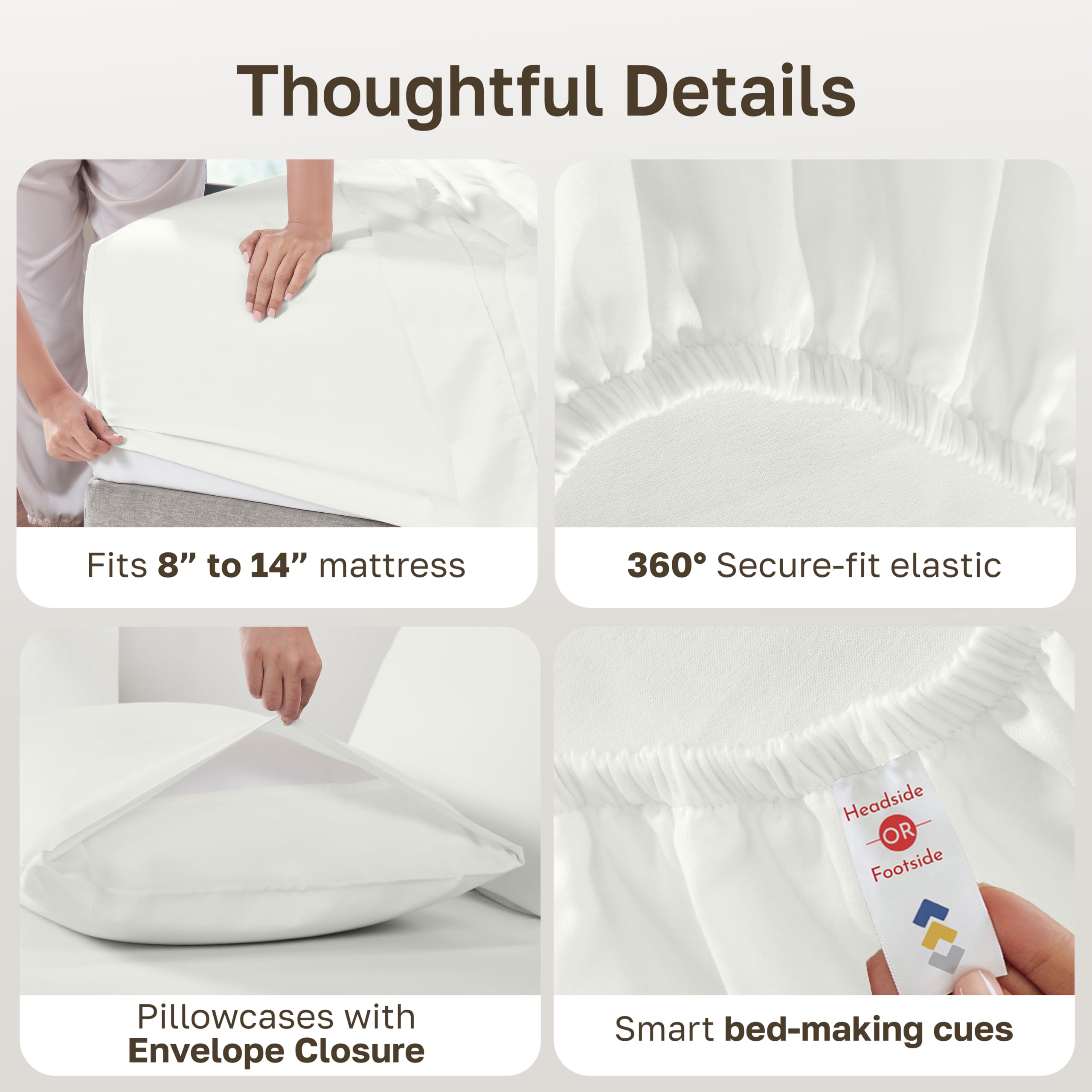 California Design Den flat sheet spread across bed demonstrating full coverage and drape benefit