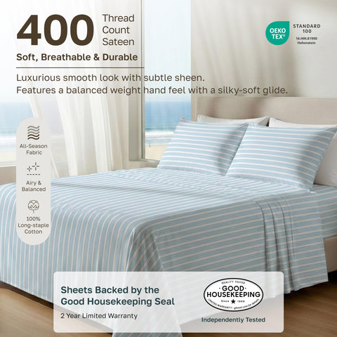 California Design Den flat sheet full view displays generous size and easy layering benefit
